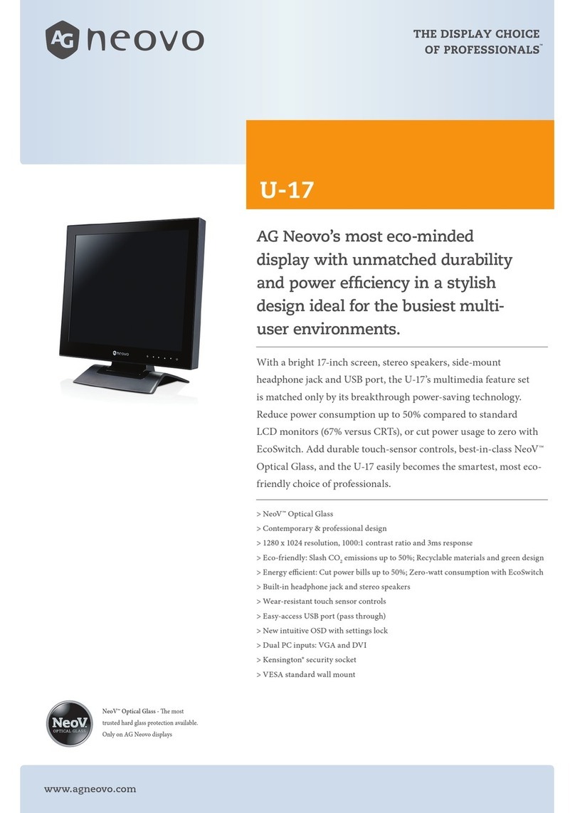 AG Neovo U-17 User manual
