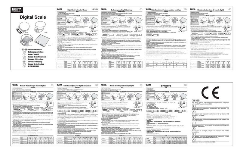 Tanita KD-403 instruction manual