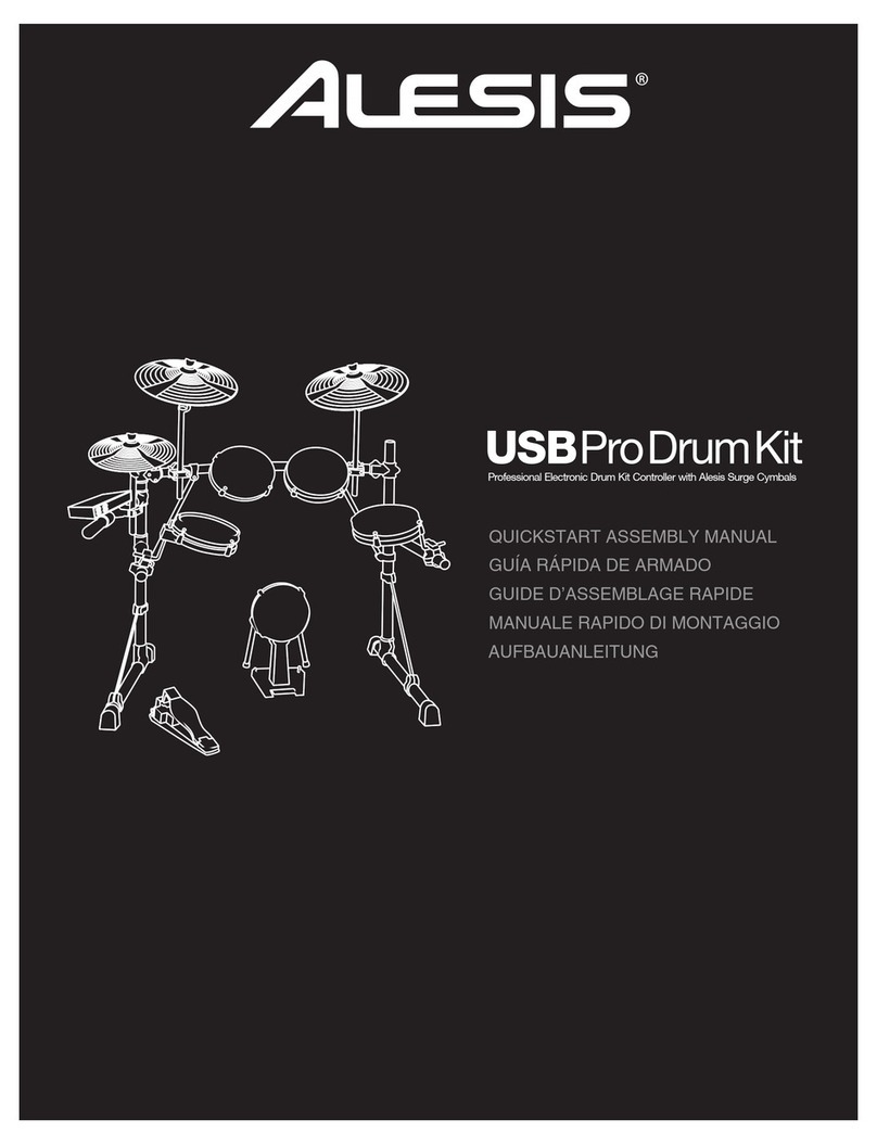 Alesis USBProDrum Kit Quickstart assembly manual