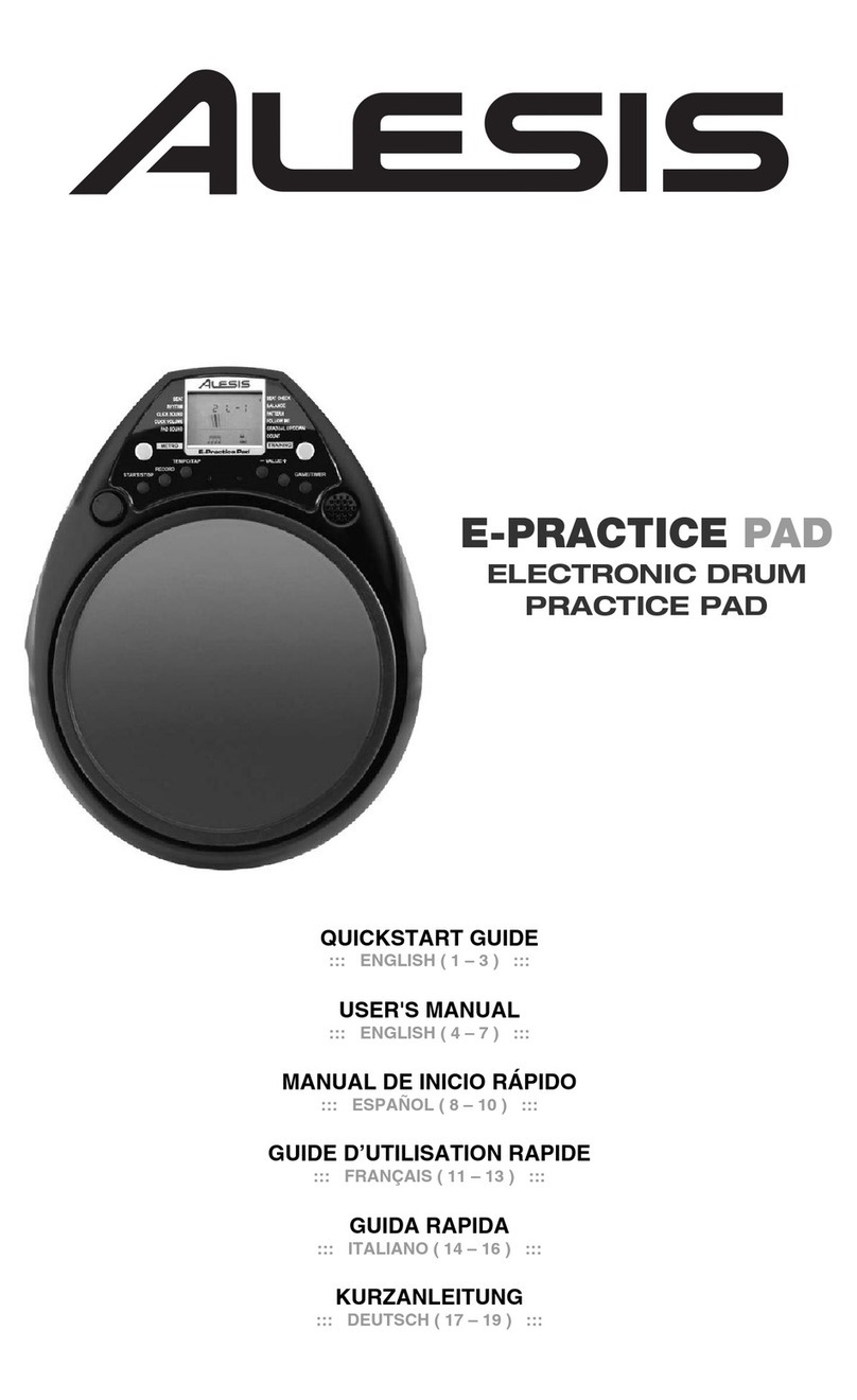 Alesis E-PRACTICE PAD quick start guide