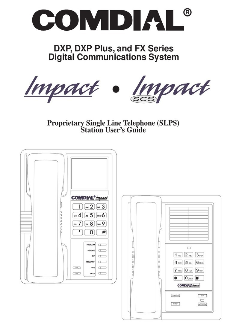 Comdial DXP Digital Communications System User manual