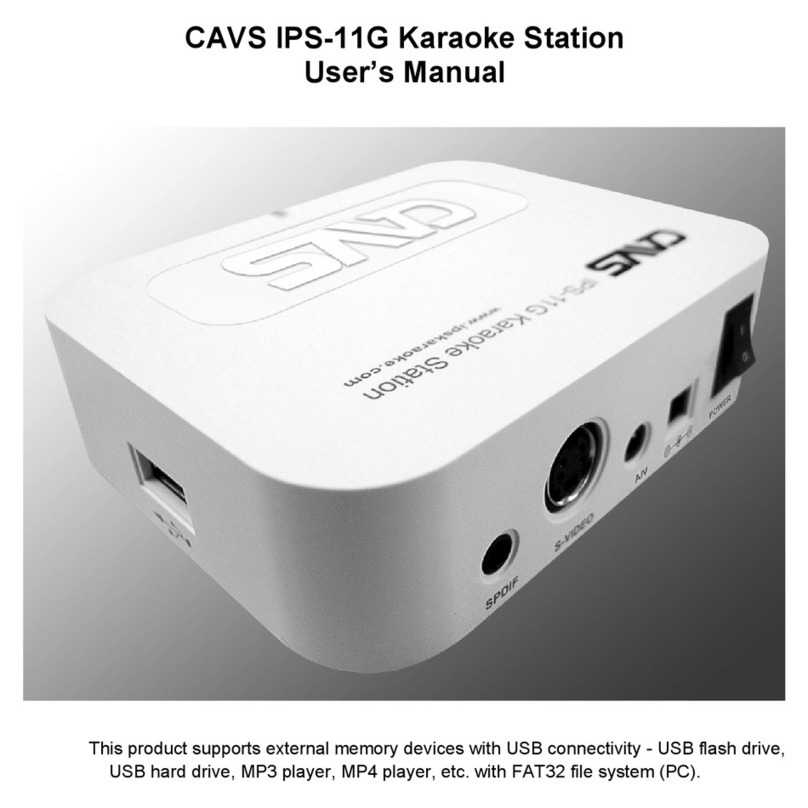CAVS Karaoke Station IPS-11G user manual