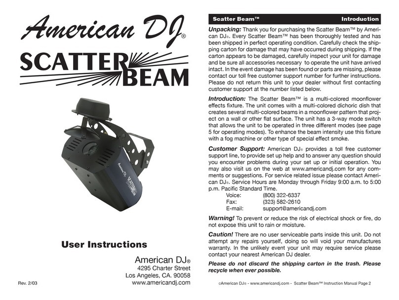 American DJ Scatter Beam User instruction