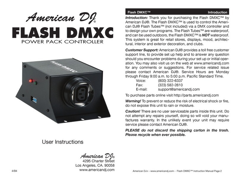 American DJ Flash DMXC Installation instructions American DJ Flash DMXC Installation instructions
