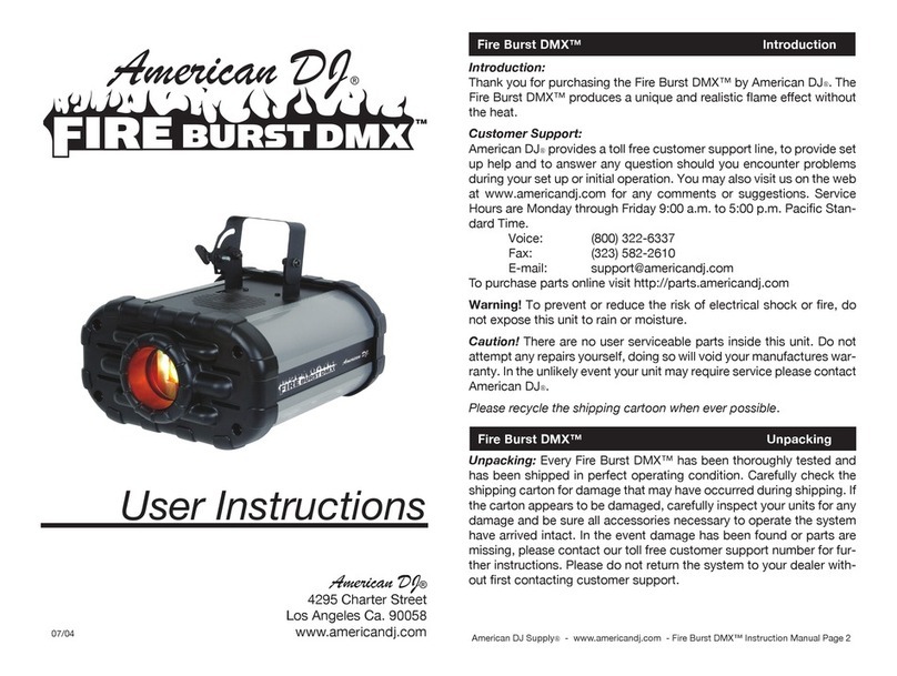 American DJ Fire Burst DMX User instruction