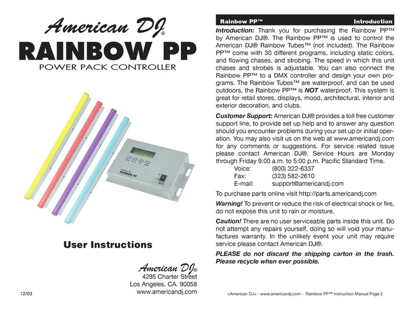 American DJ Rainbow PP Installation instructions American DJ Rainbow PP Installation instructions
