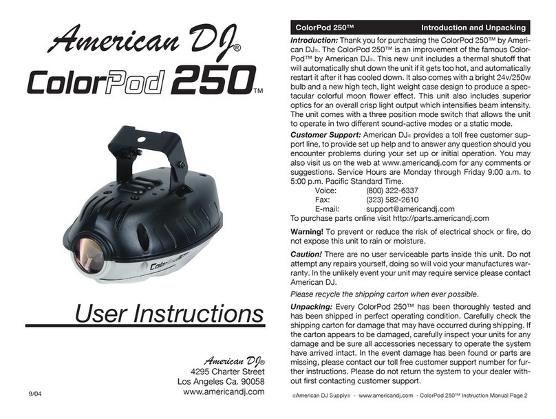 American DJ ColorPod 250 User instruction