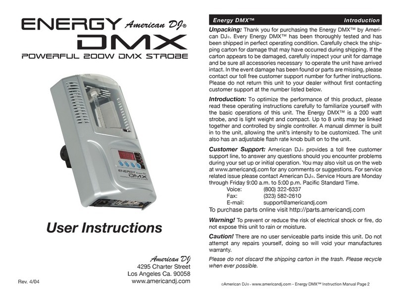 American DJ Energy DMX User instruction