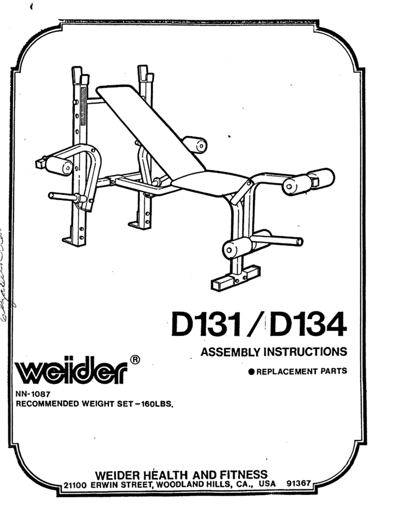Weider D131 User manual Weider D131 User manual