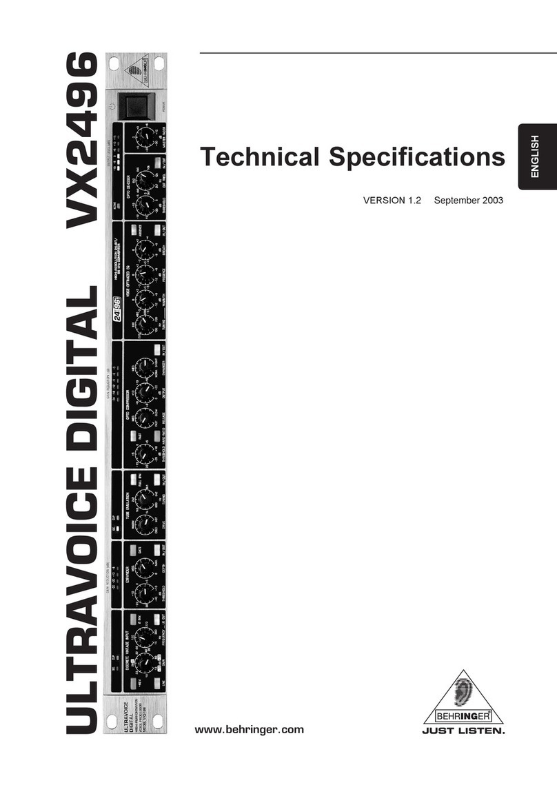 Behringer Ultravoice Digital VX2496 User manual