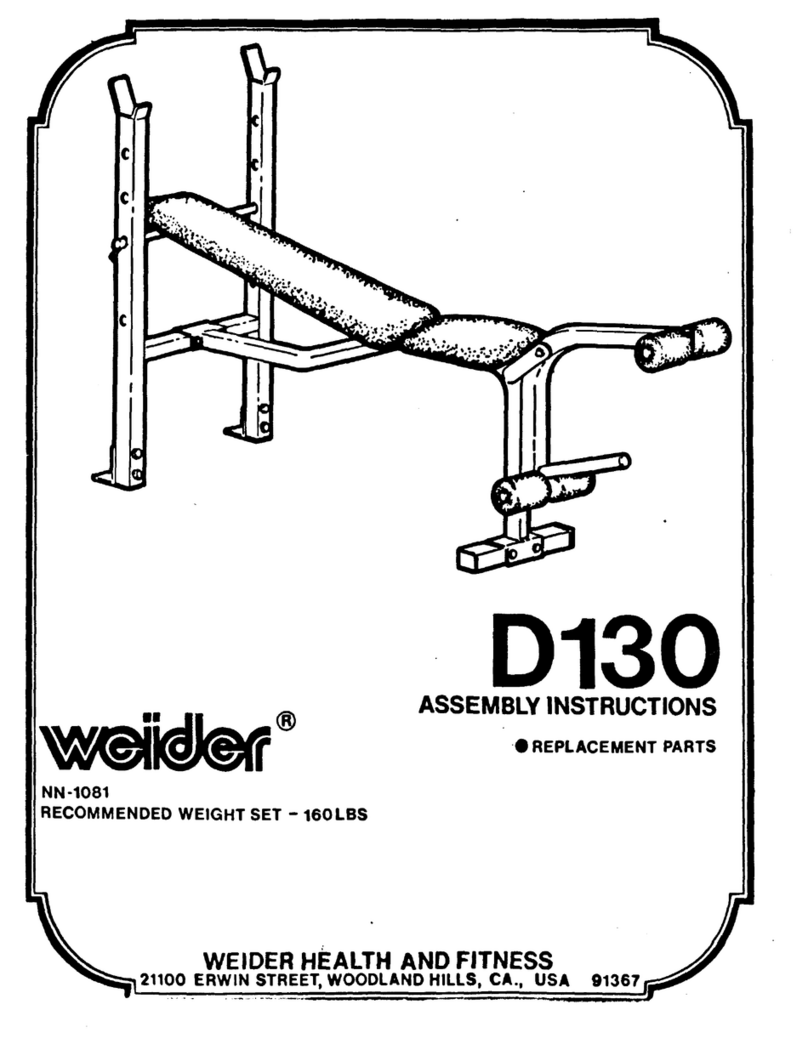 Weider D130 Assembly instructions