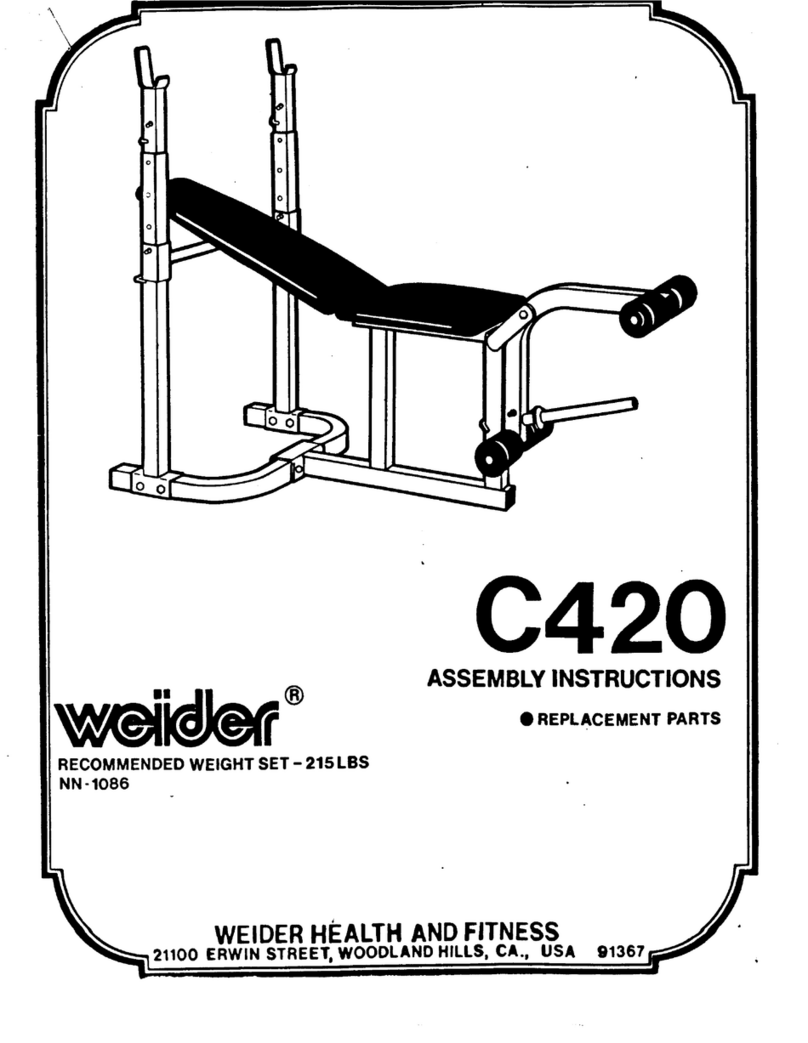 Weider C420 User manual