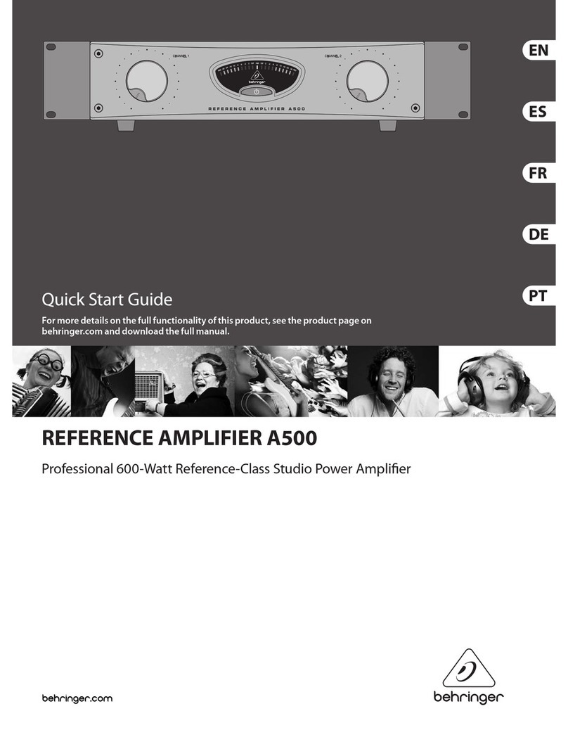 Behringer A500 User manual