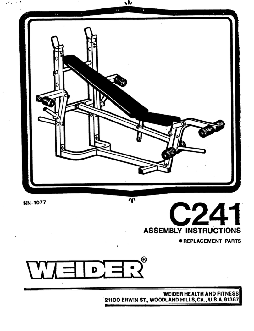 Weider C241 Installation guide