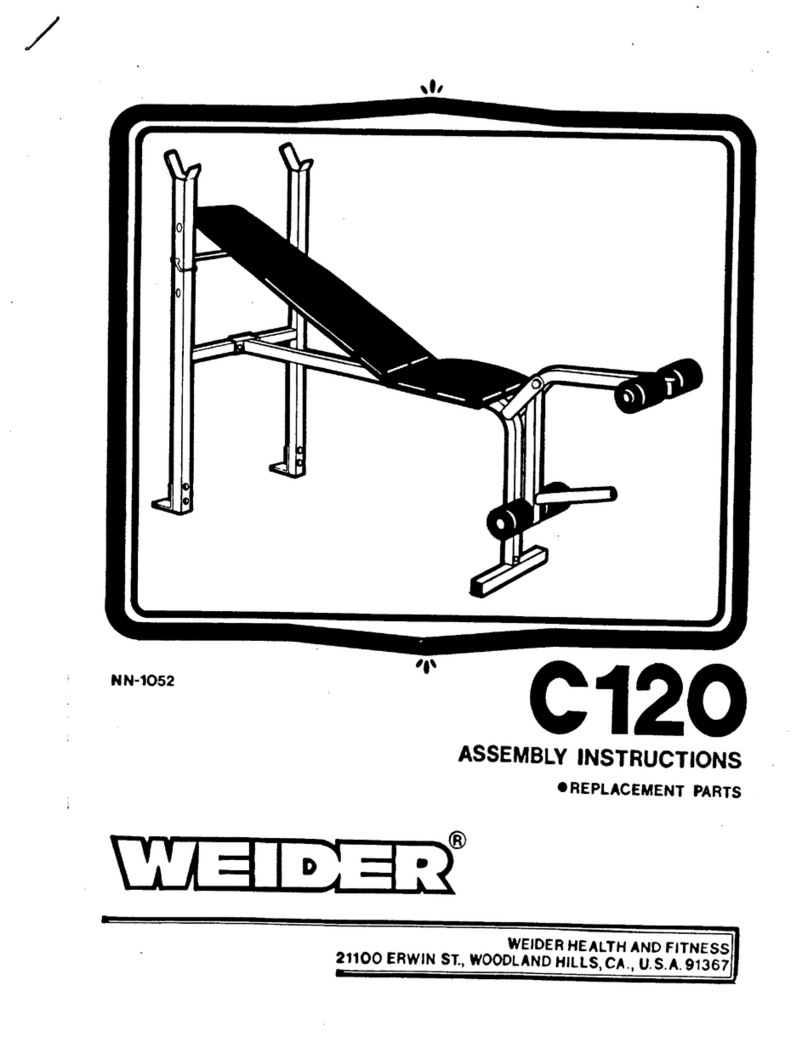 Weider C120 Assembly instructions