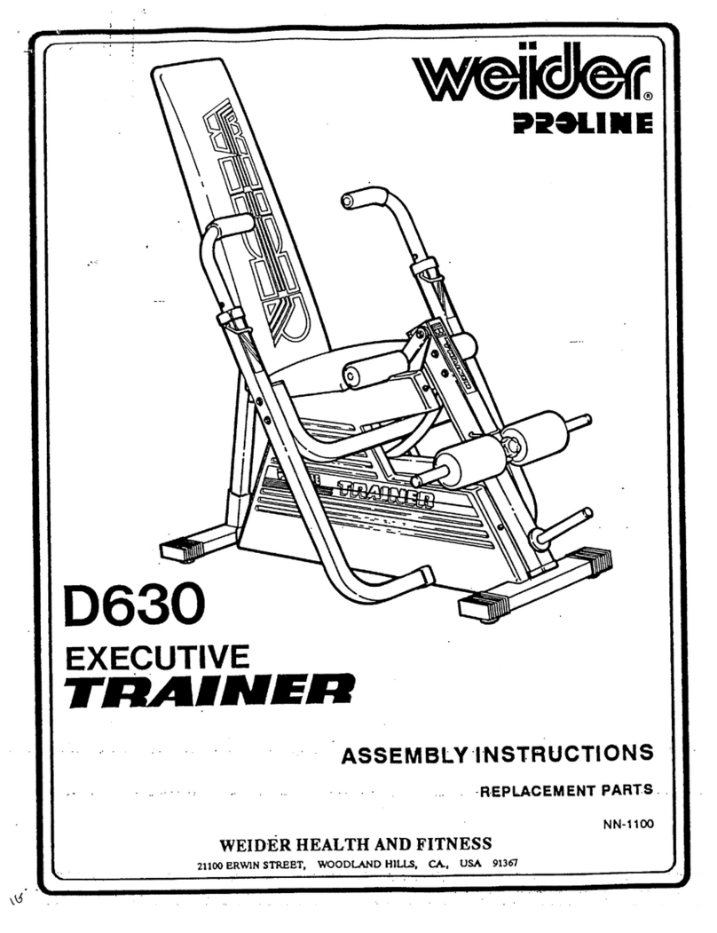 Weider D630 User manual