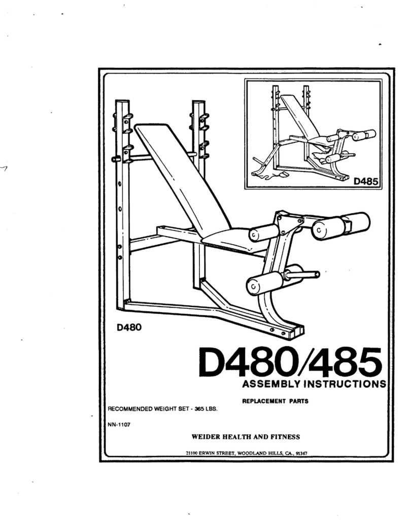 Weider D480 User manual