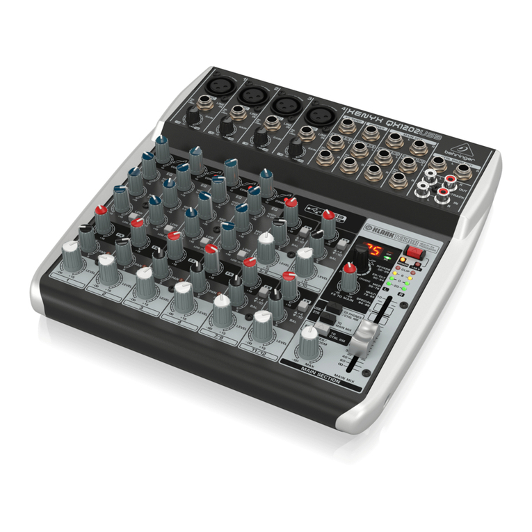 Behringer Xenyx QX1202 quick start guide