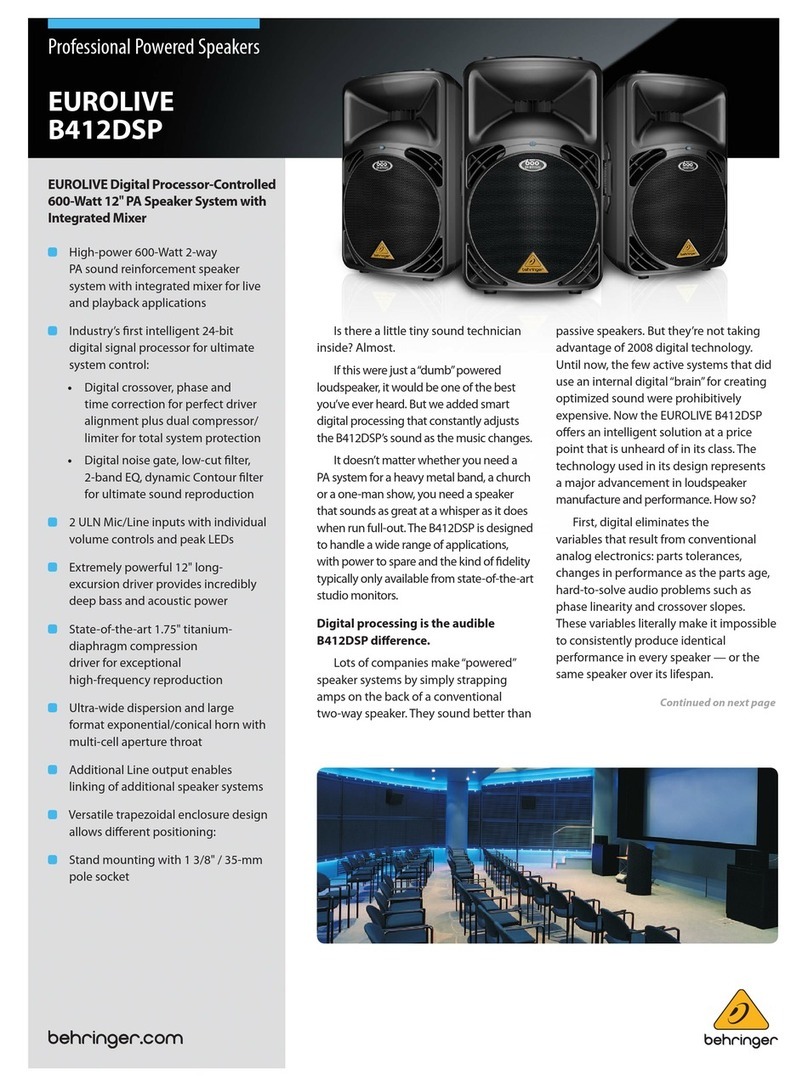 Behringer Eurolive B412DSP User manual