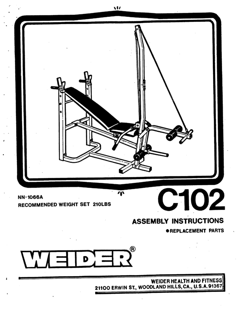 Weider C102 Assembly instructions