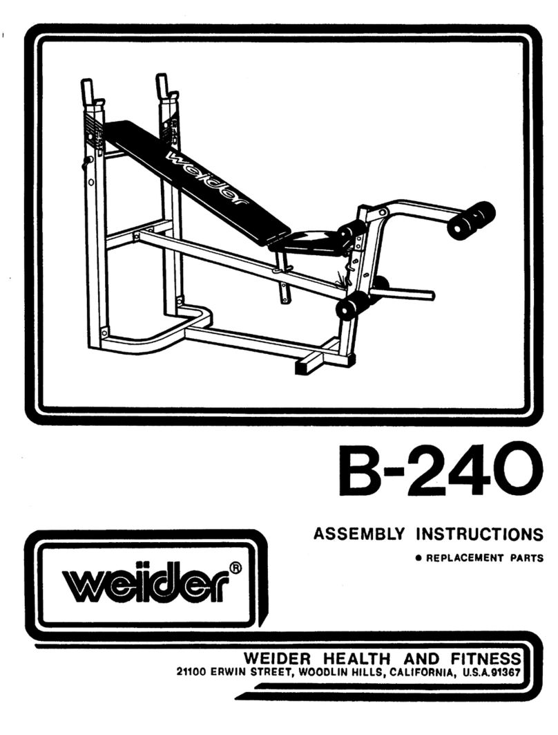 Weider B-240 User manual