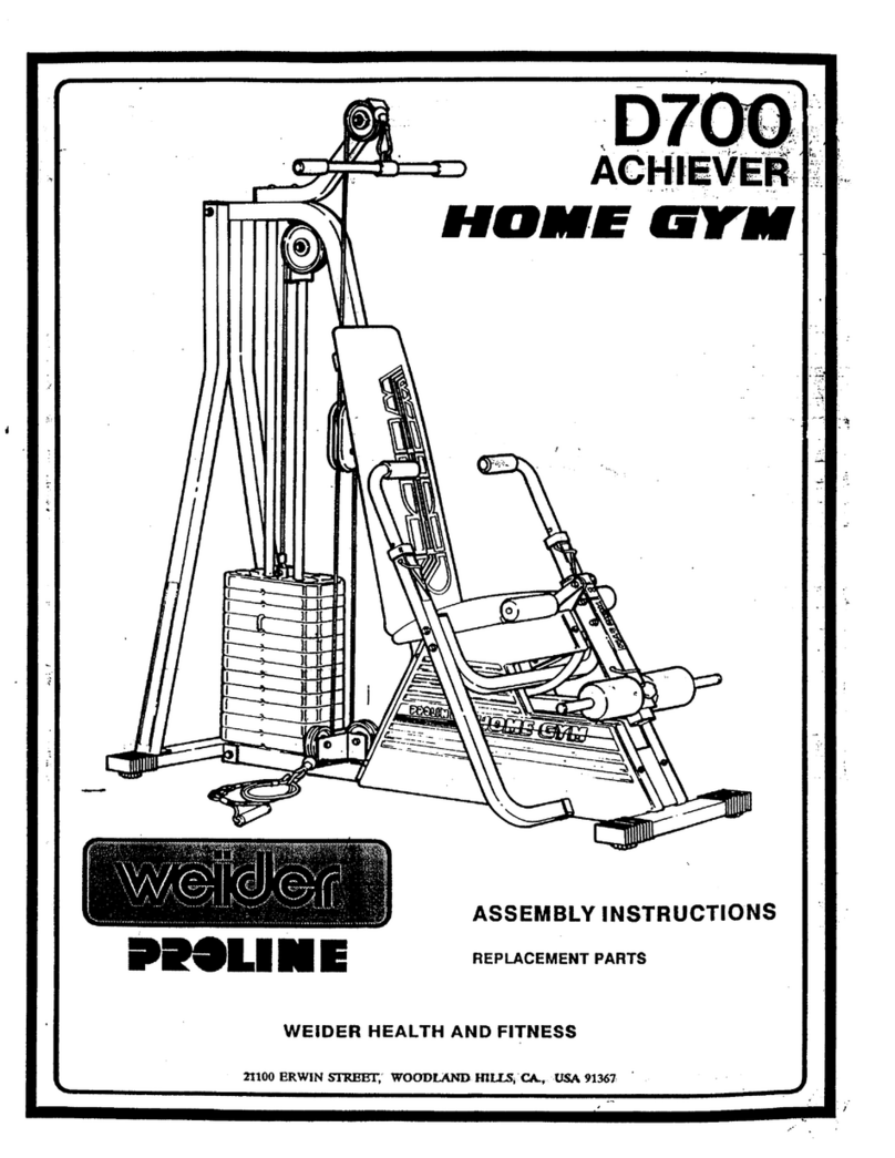 Weider D700 ACHIEVER User manual