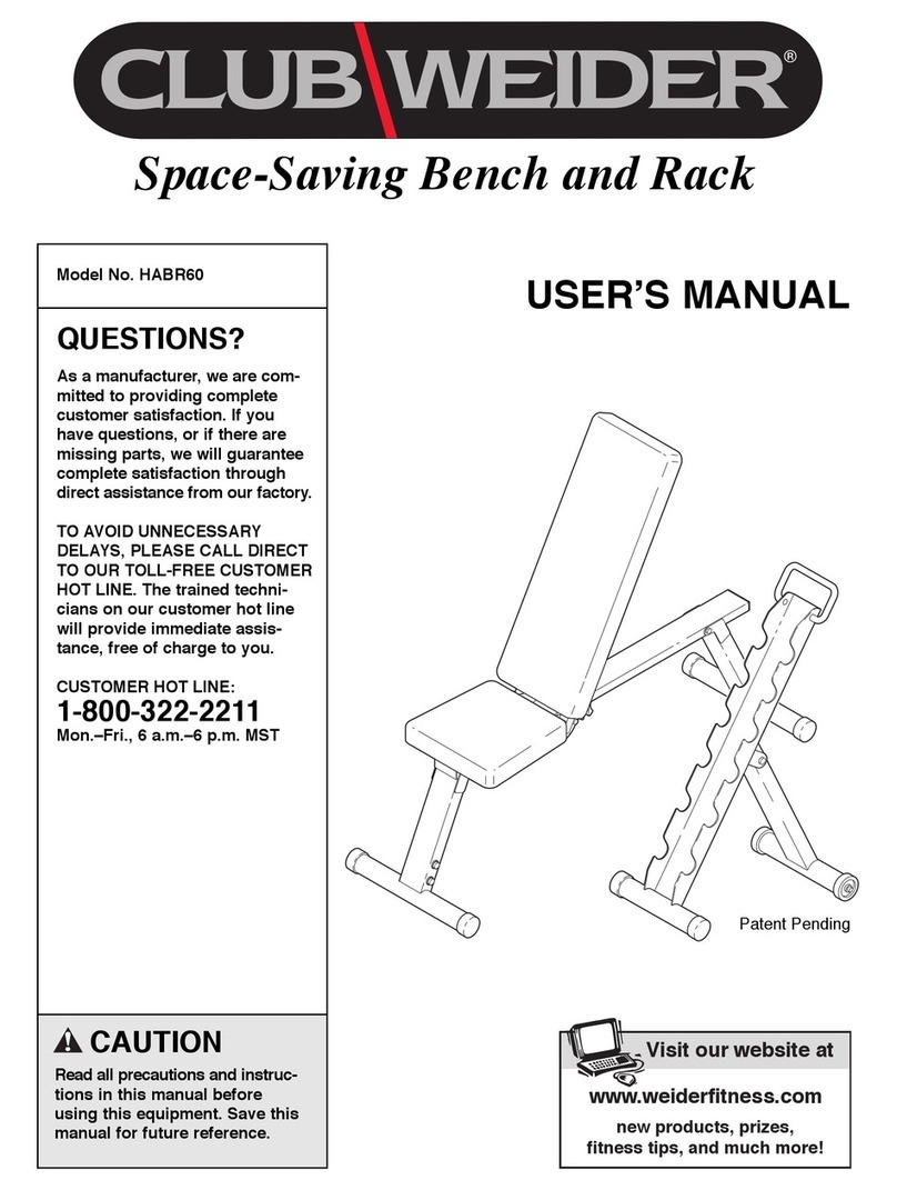 Weider HABR60 user manual