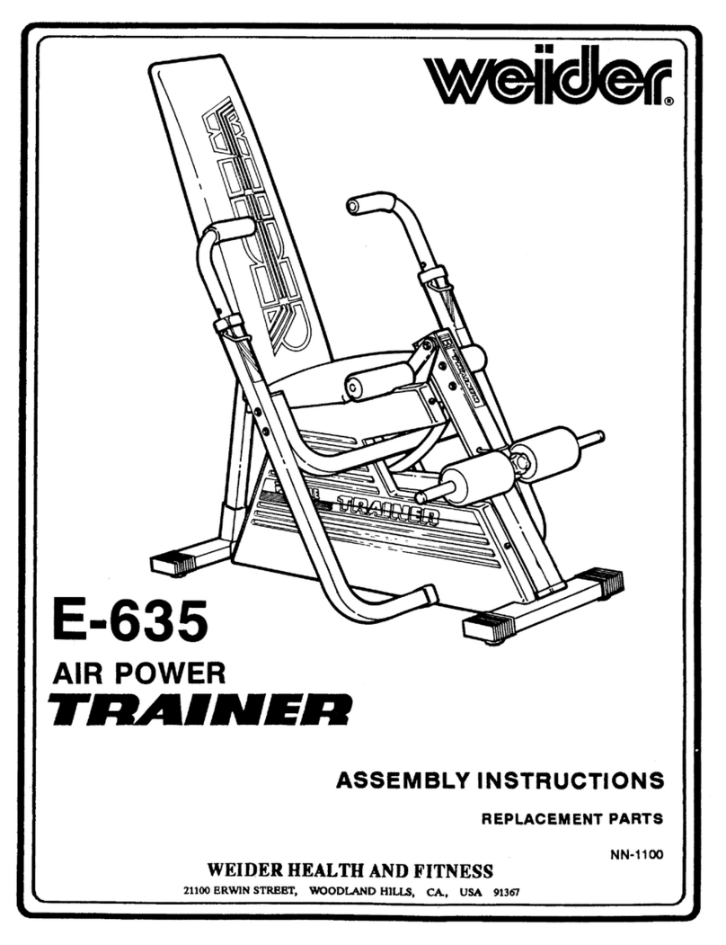 Weider E-6350 User manual