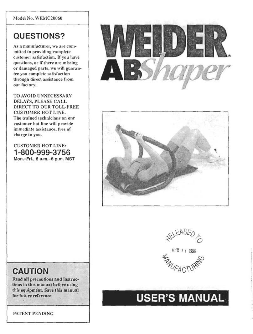 Weider QVMC20060 user manual