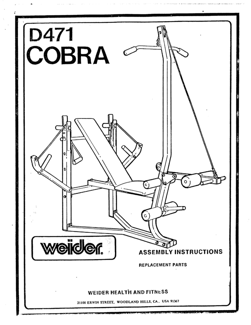 Weider D471 COBRA Assembly instructions