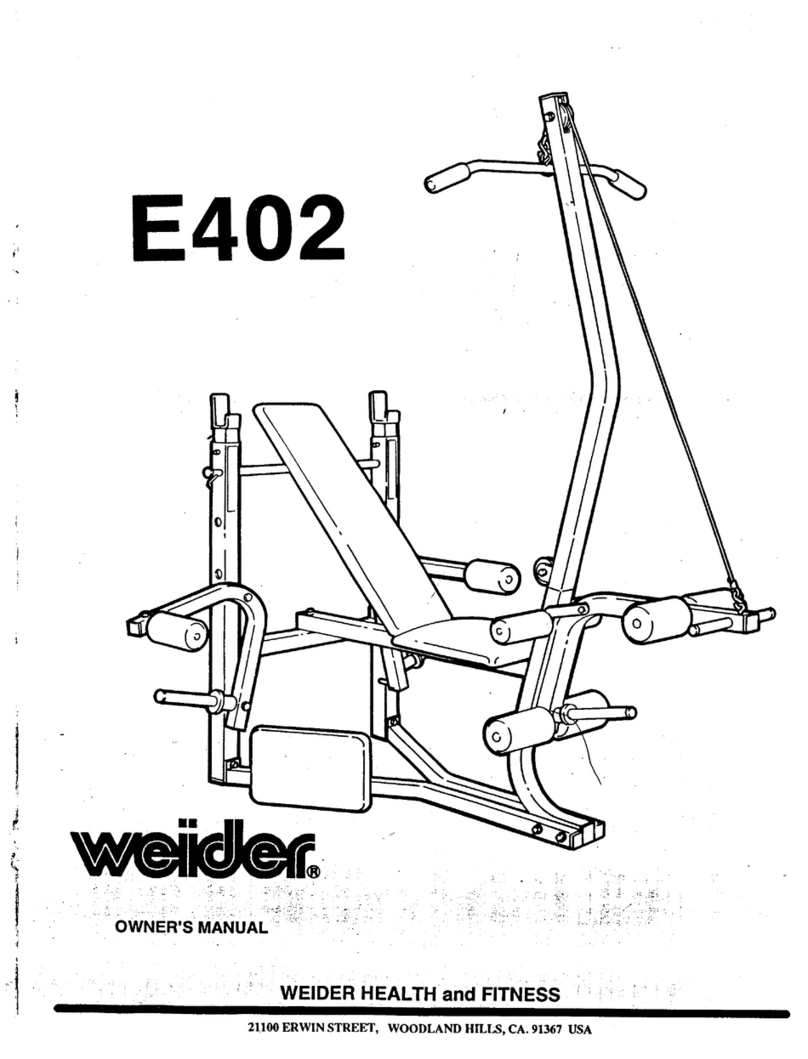 Weider E402 User manual Weider E402 User manual