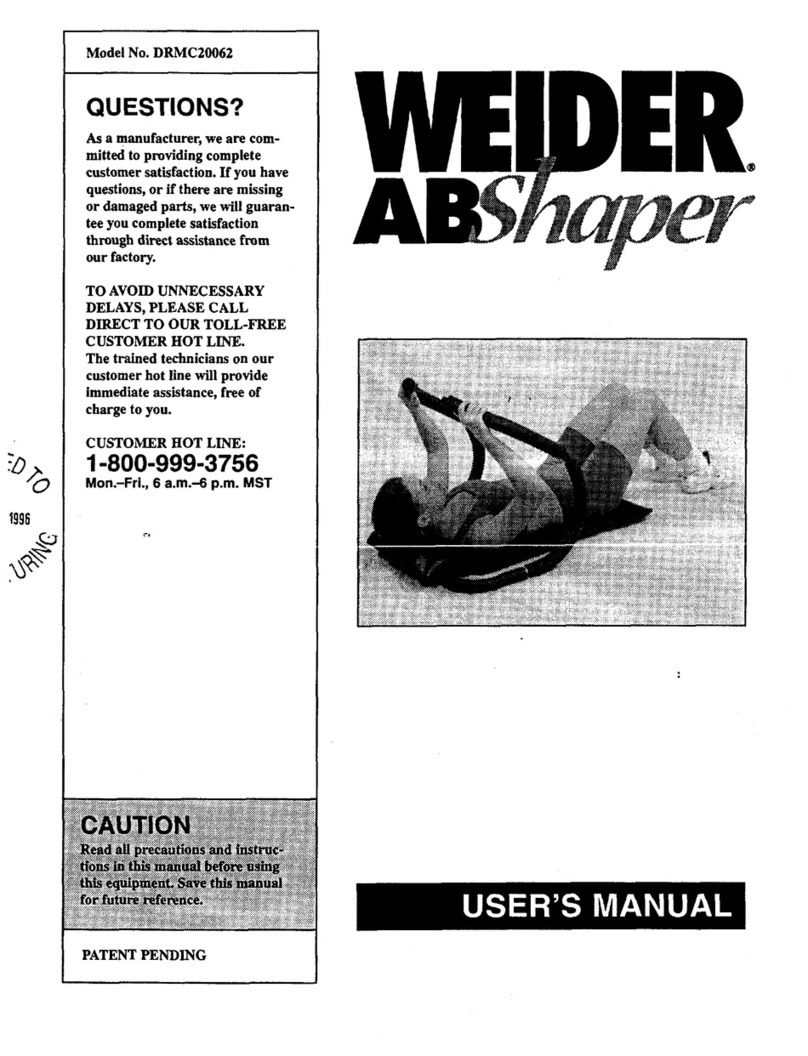 Weider ABShaper DRMC20062 User manual