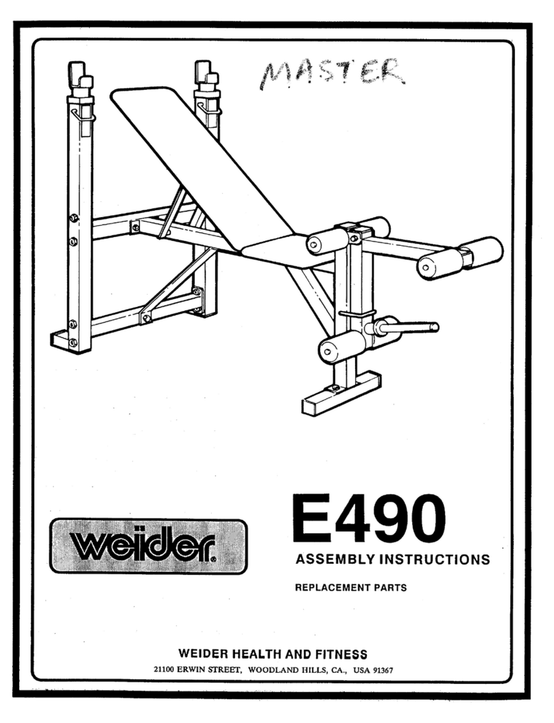 Weider E490 Assembly instructions
