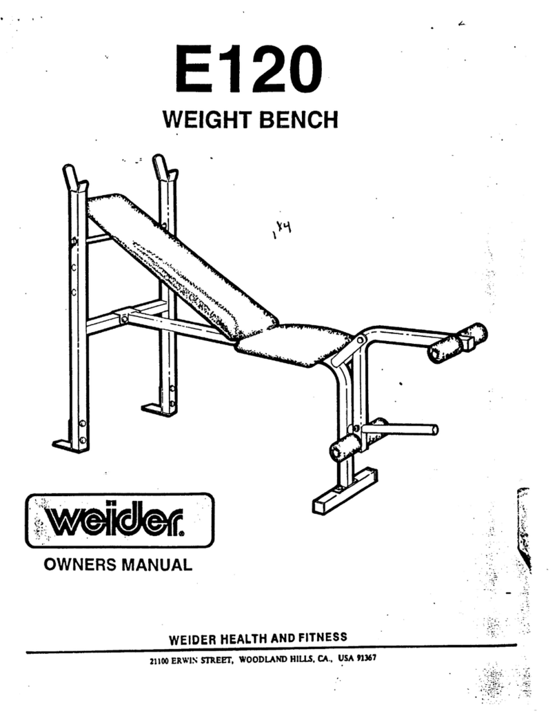Weider E120 owner's manual