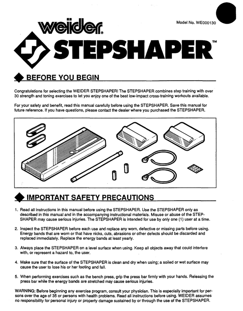 Weider Stepshaper WE000130 user manual