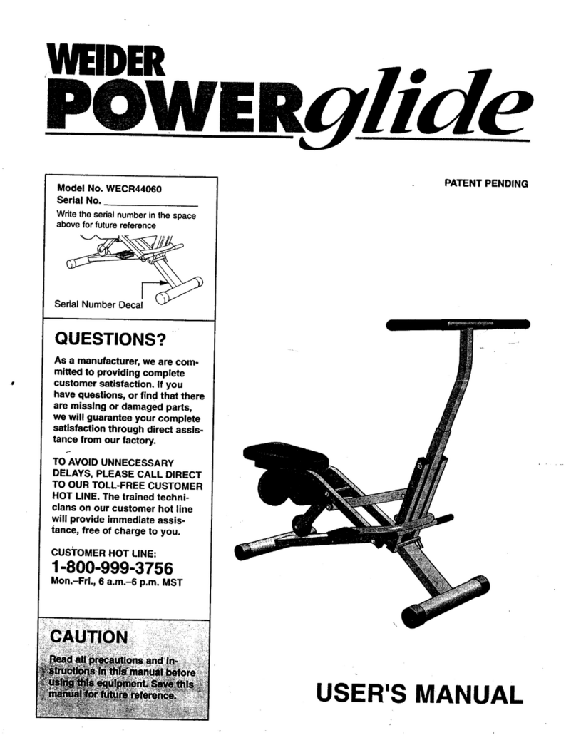 Weider Power glide WCCR44060 User manual