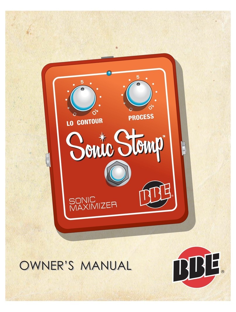 BBE Sonic Stomp Maximizer User manual