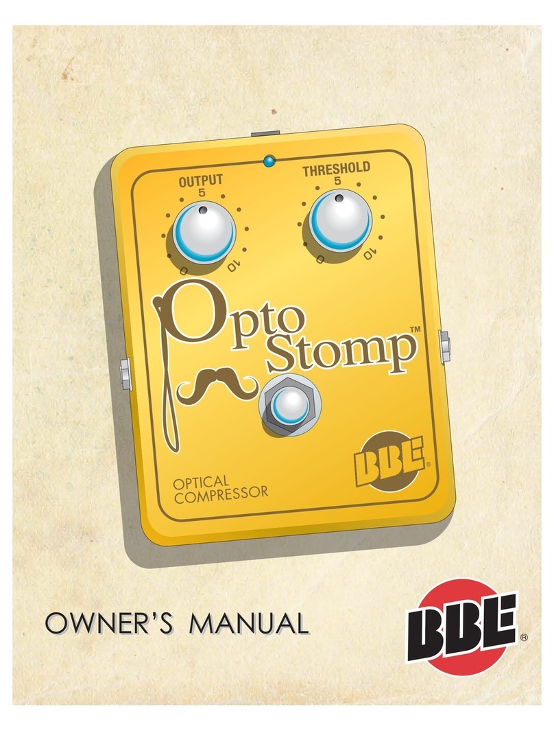 BBE OPTO STOMP owner's manual