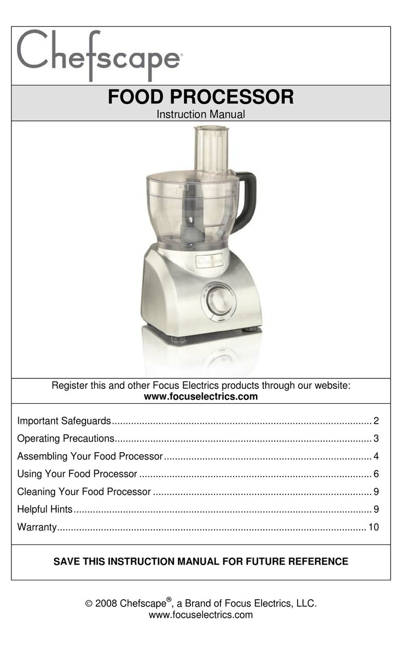 ChefScape Food Processor instruction manual
