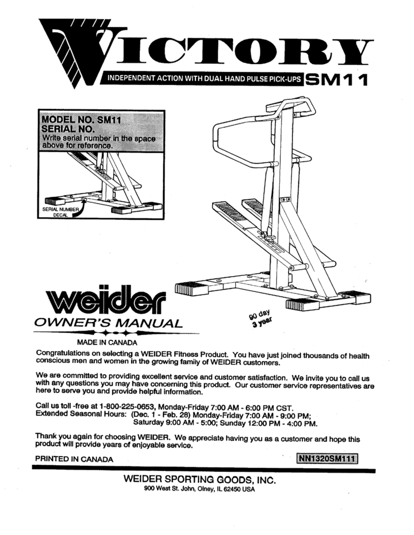 Weider Victory SM11 User manual