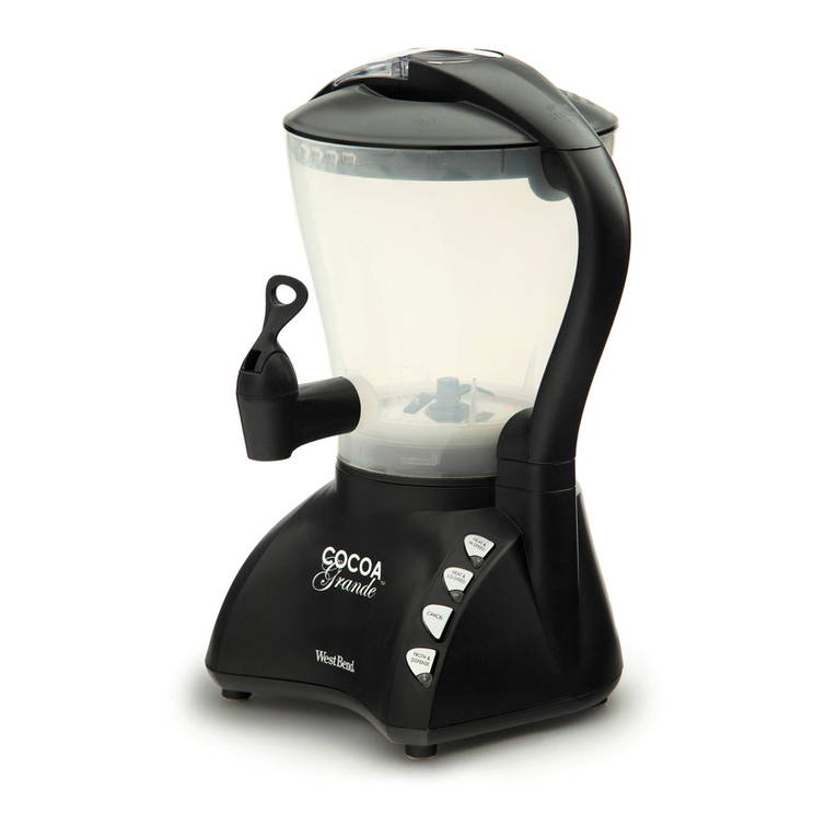 West Bend Cocoa Grande User manual