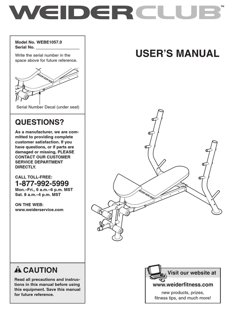 Weider WEBE1057.0 User manual