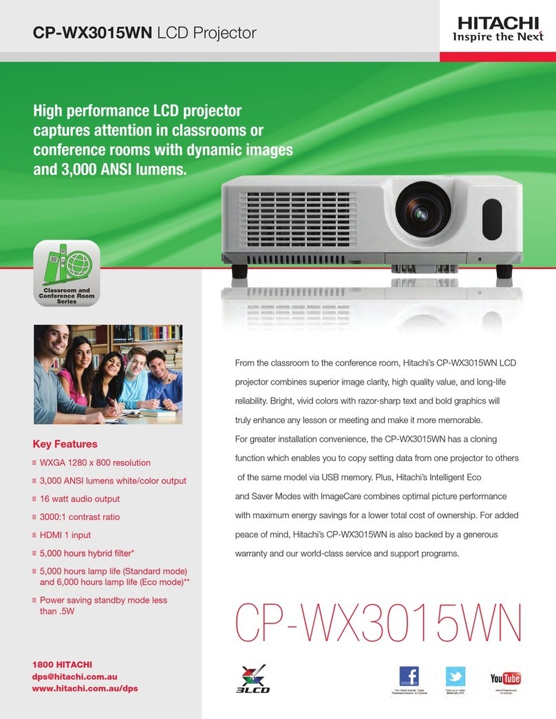 Hitachi CP-WX3015WN Brochure & specs