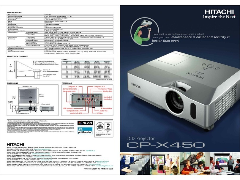 Hitachi CP-X450 series Brochure & specs
