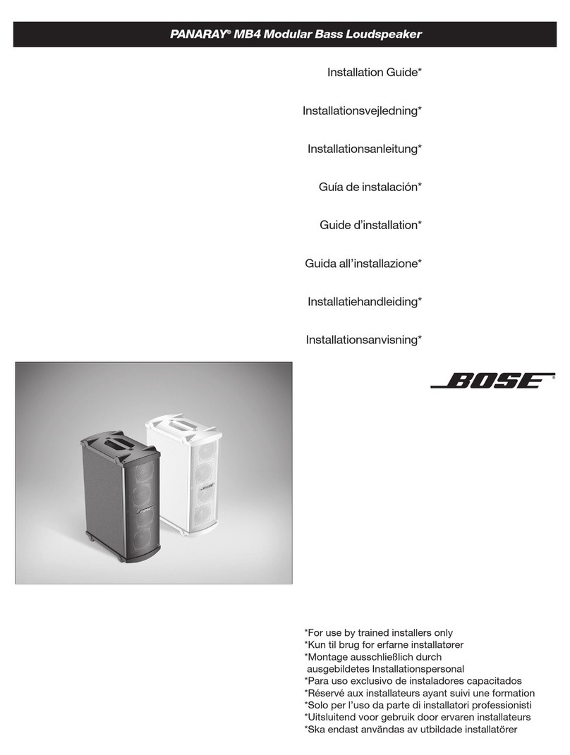 Bose PANARAY MB4 User manual