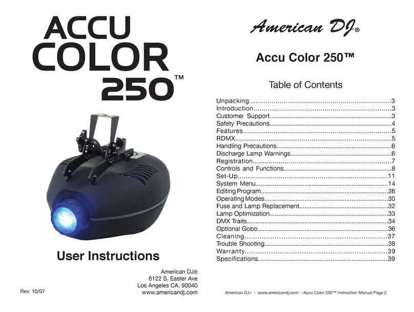 American DJ Accu Color 250 User instruction