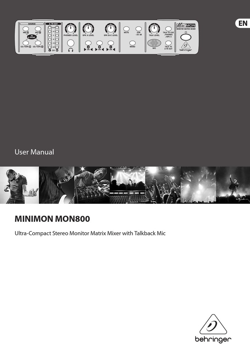 Behringer Minimon Mon800 User manual