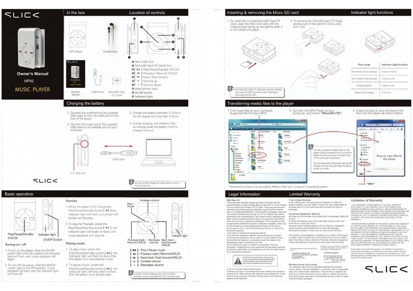 Slick MP82 owner's manual