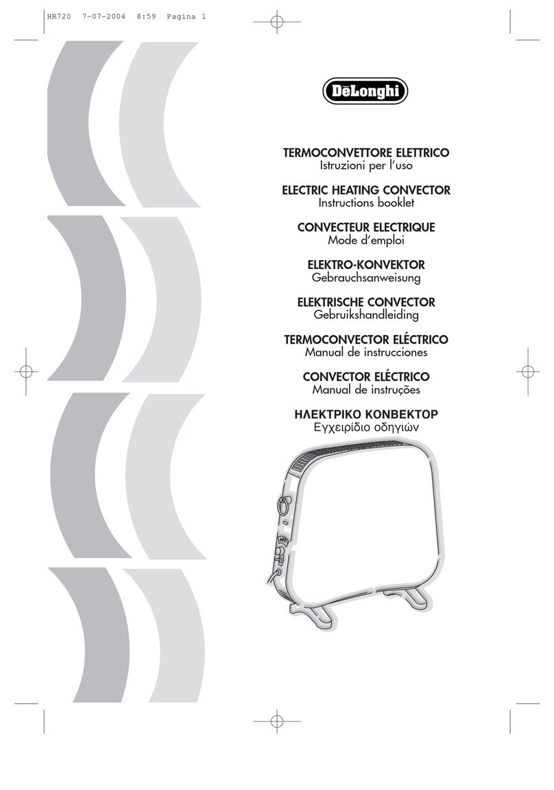 DeLonghi ELECTRIC HEATING CONVECTOR User manual