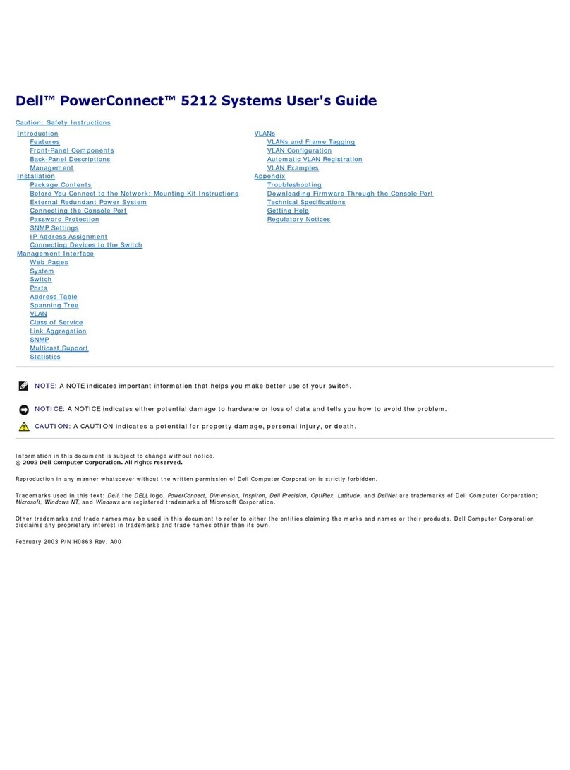 Dell PowerConnect 5212 User manual Dell PowerConnect 5212 User manual